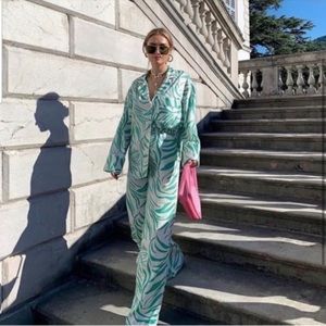 Zara 2 Piece Set / Long Sleeve Top & Pant (M)